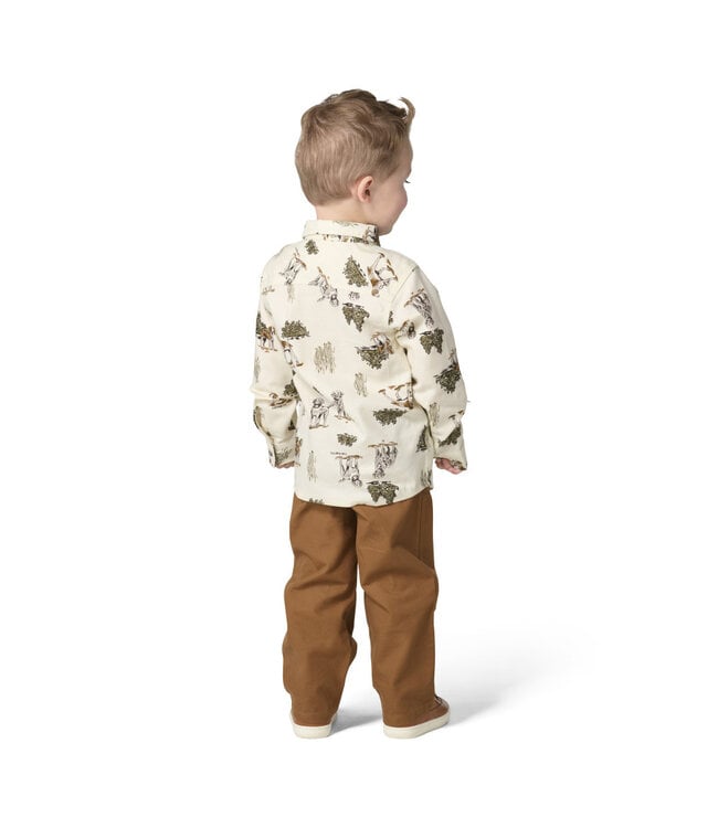 Carhartt Boy's Toddler Long-Sleeve Printed Flannel Shirt and Canvas Pant Set CG8152