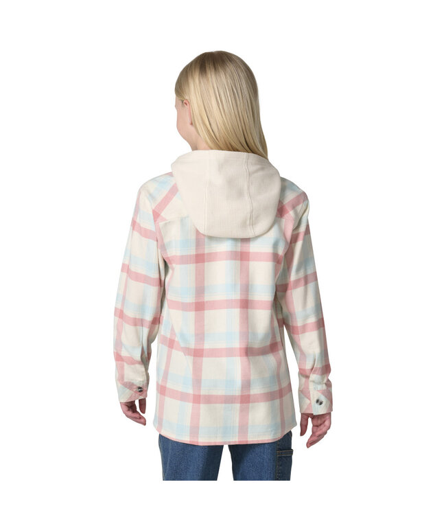 Carhartt Girl's Long-Sleeve Hooded Pocket Flannel Shirt CE9165