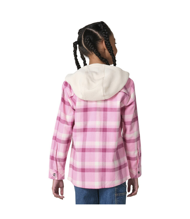 Carhartt Girl's Long-Sleeve Hooded Pocket Flannel Shirt CE9165