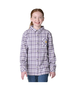 Carhartt Girl's Long-Sleeve Pocket Flannel Shirt CE9166