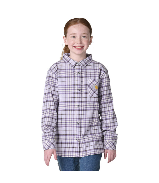 Carhartt Girl's Long-Sleeve Pocket Flannel Shirt CE9166