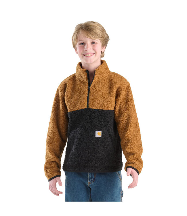 Carhartt Boy's Long-Sleeve Sherpa Half-Zip Sweatshirt CA6777