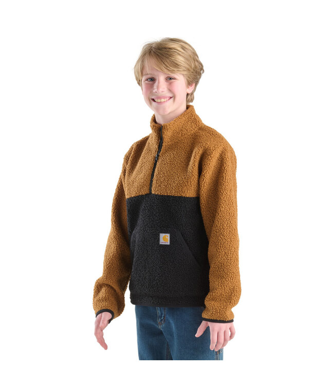 Carhartt Boy's Long-Sleeve Sherpa Half-Zip Sweatshirt CA6777