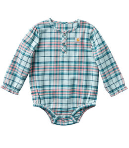 Carhartt Girl's Long-Sleeve Flannel Bodysuit CE9168