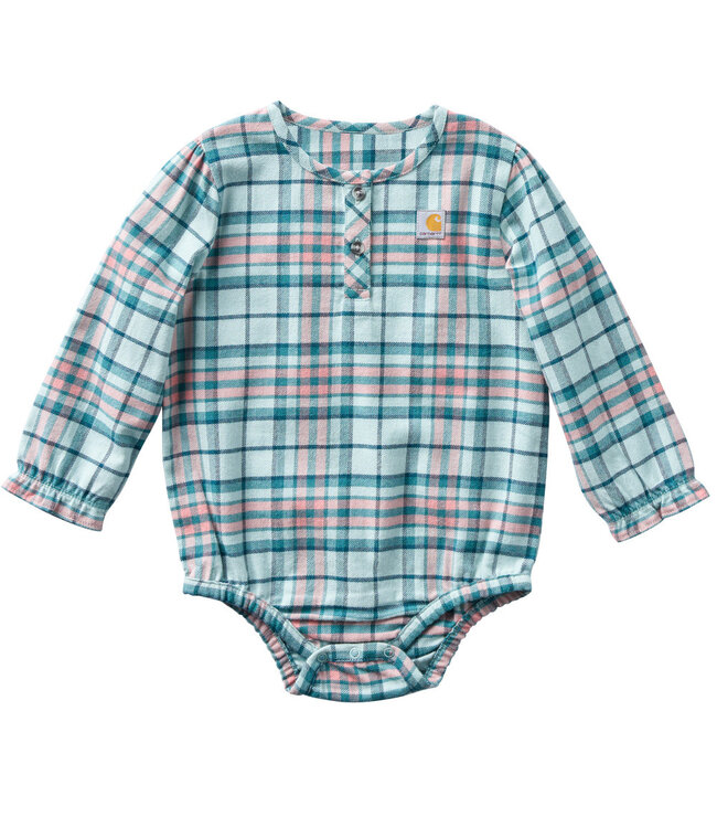 Carhartt Girl's Long-Sleeve Flannel Bodysuit CE9168