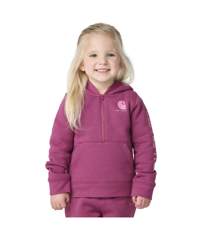 Carhartt Girl's Infant/Toddler Long-Sleeve Half-Zip Sweatshirt CA7234