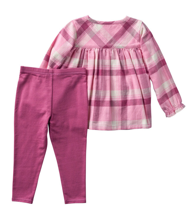 Carhartt Girl's Long-Sleeve Flannel Top and Legging Set CG9998