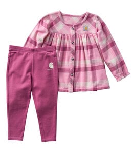Carhartt Girl's Long-Sleeve Flannel Top and Legging Set CG9998