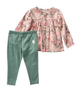 Carhartt Girl's Long-Sleeve Flannel Top and Legging Set CG9996
