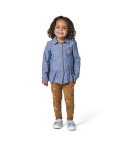 Carhartt Girl's Toddler Long-Sleeve Chambray Top and Legging Set CG7001