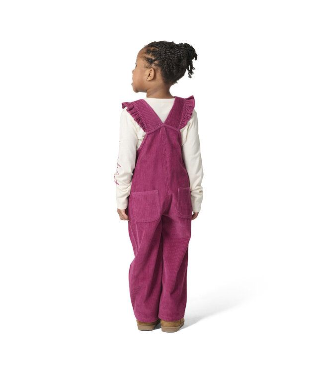 Carhartt Girl's Toddler Long-Sleeve T-Shirt and Ruffle Trim Corduroy Overall Set CG9993