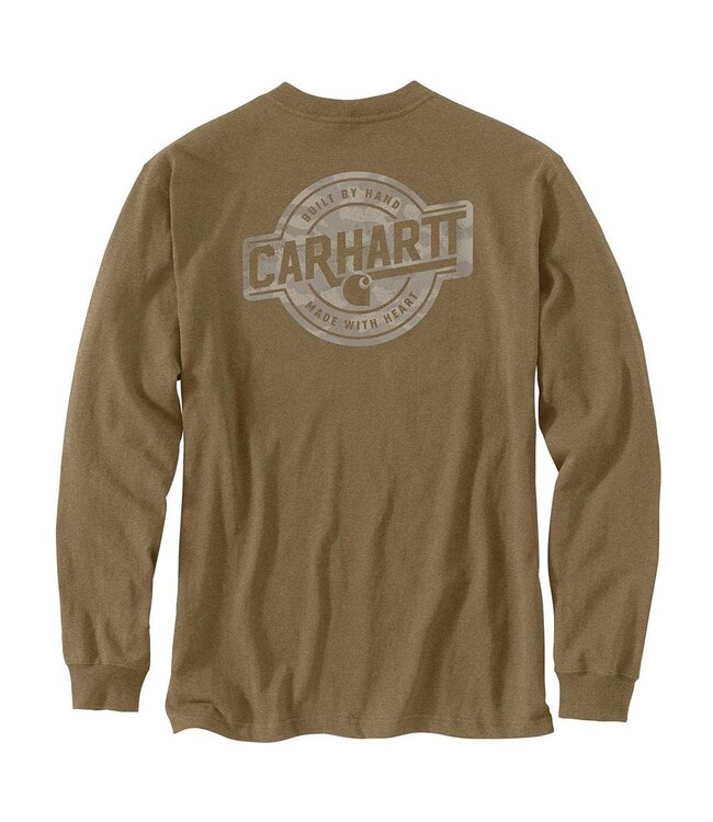 Carhartt Men's Irvine Relaxed Camo Badge Long-Sleeve T-Shirt 107786