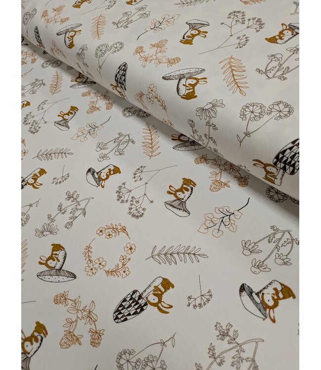 YD 145756  Cotton 100% Interlock Mushroom 74" Wide