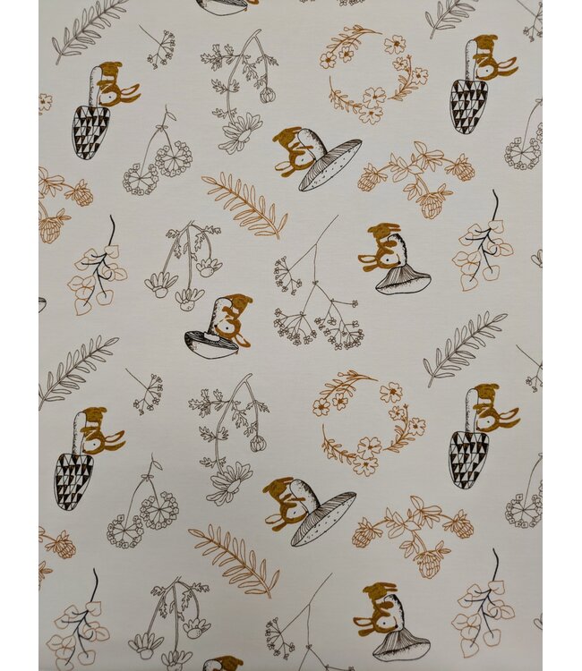 YD 145756  Cotton 100% Interlock Mushroom 74" Wide