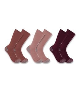 Carhartt Women's Midweight Cotton-Tencel Comfort Crew Sock 3-Pack SC8023W