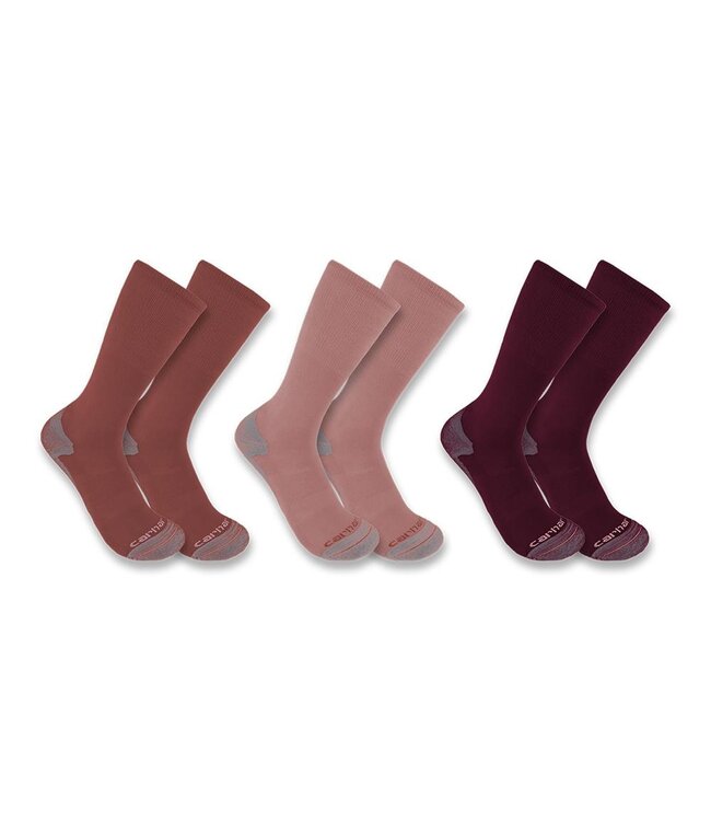 Carhartt Women's Midweight Cotton-Tencel Comfort Crew Sock 3-Pack SC8023W