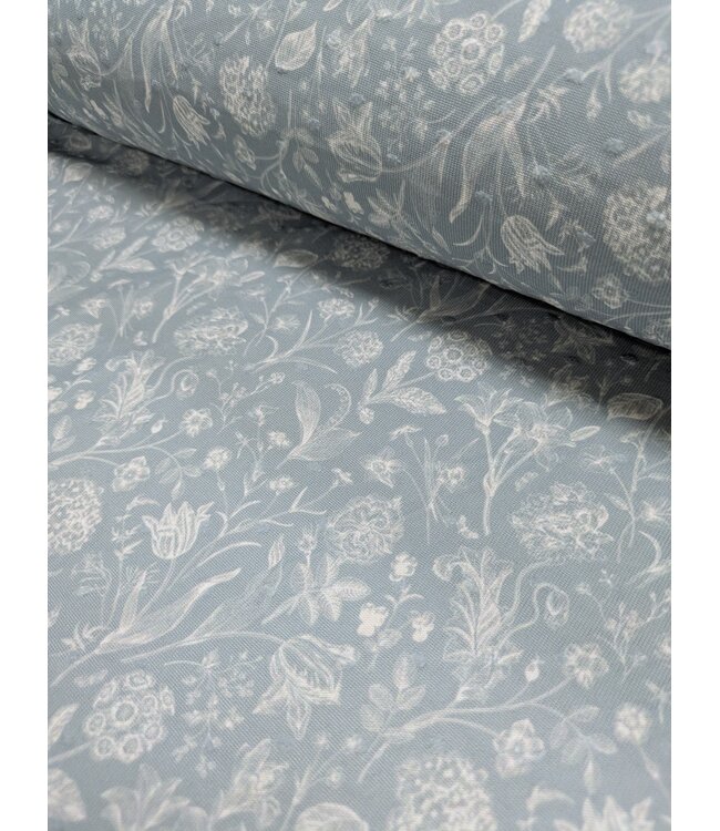 Magnolia Wholesale YD Evening Reverie Sky Blue Swiss Dot Knit