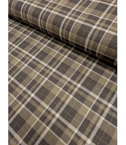 Magnolia Wholesale YD Rustic Plaid Brown  Cotton Linen