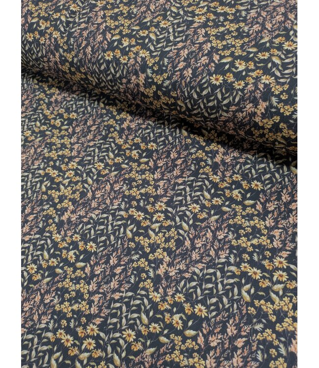 Magnolia Wholesale YD Wheatfeild Whimsy Black  Poly Crepe