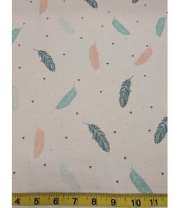 Mook Fabrics YD  100% Cotton  Interlock Feathers
