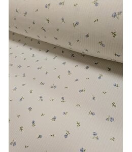 Mook Fabrics YD 8 Blue Floral Rib Knit