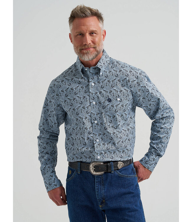 Wrangler Men's George Strait Long-Sleeve Button Down One Pocket Shirt 112381960