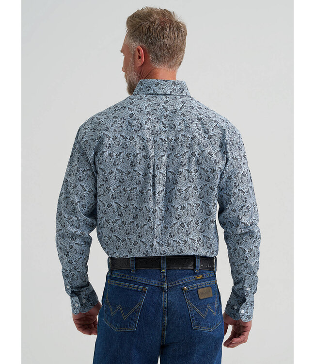 Wrangler Men's George Strait Long-Sleeve Button Down One Pocket Shirt 112381960