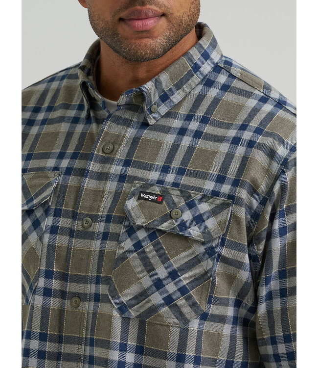 Wrangler Men's Riggs Workwear Flannel Foreman Plaid Work Shirt 112382554