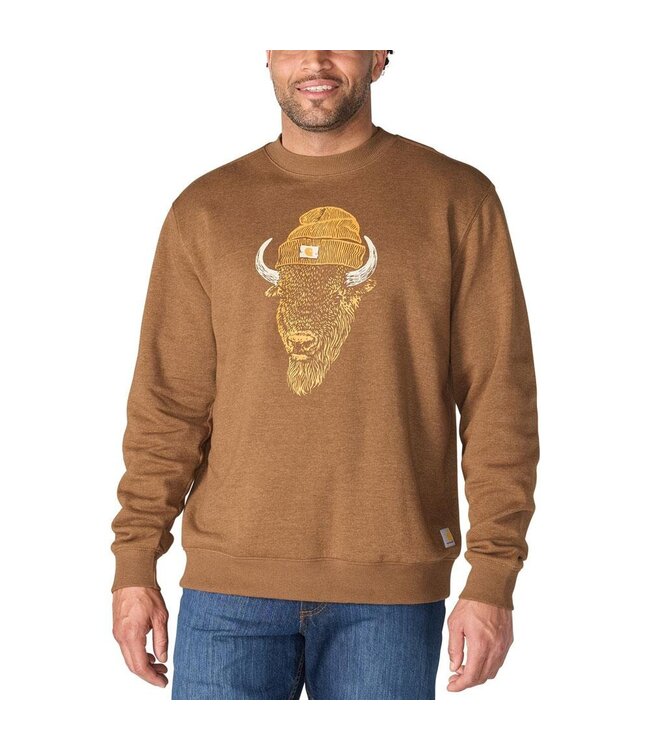 Carhartt Men's Sawyer Bison Crewneck Sweatshirt 107732