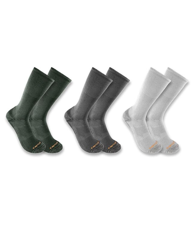Carhartt SC8023M Midweight Cotton-Tencel Comfort  Crew Sock 3Pk