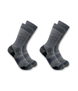 Carhartt Men's Midweight Synthetic-Wood Blend Boot Sock 2-Pack SB2072M