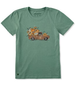 Life Is Good Women's Pumpkin Patch Pickup Short-Sleeve Crusher Tee