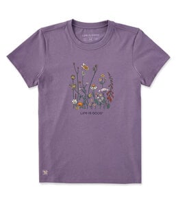 Life Is Good Women's Relaxed Wildflowers Short-Sleeve Tee