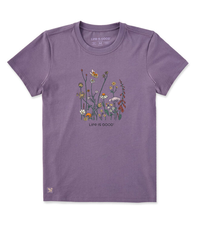 Life Is Good Women's Relaxed Wildflowers Short-Sleeve Tee