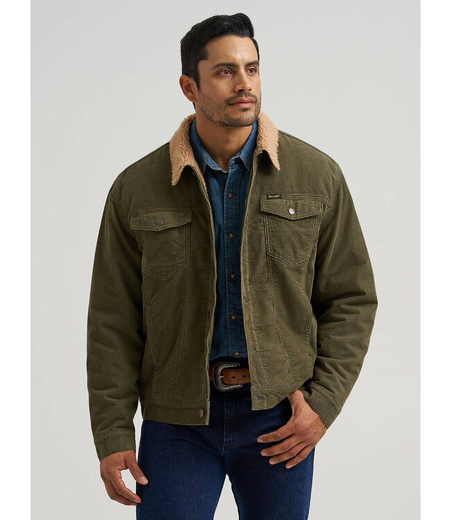 Wrangler Men's Cowboy Cut Sherpa Lined Corduroy Jacket 112382098