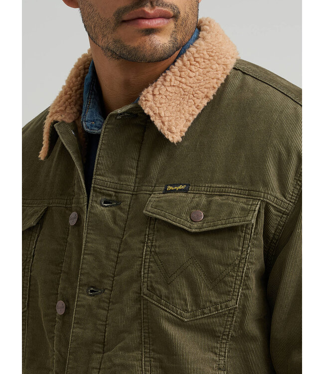 Wrangler Men's Cowboy Cut Sherpa Lined Corduroy Jacket 112382098