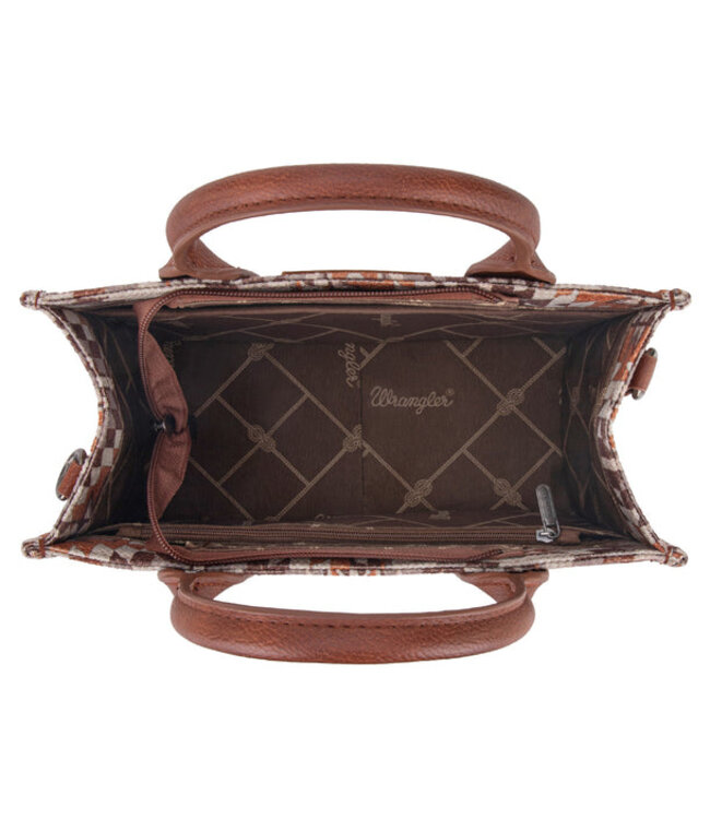 Wrangler Southwestern Pattern Dual Sided Print Tote/Crossbody WG2213-8120S