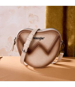 Wrangler Heart Shaped Chevron Stitch Crossbody Bag WG480-520