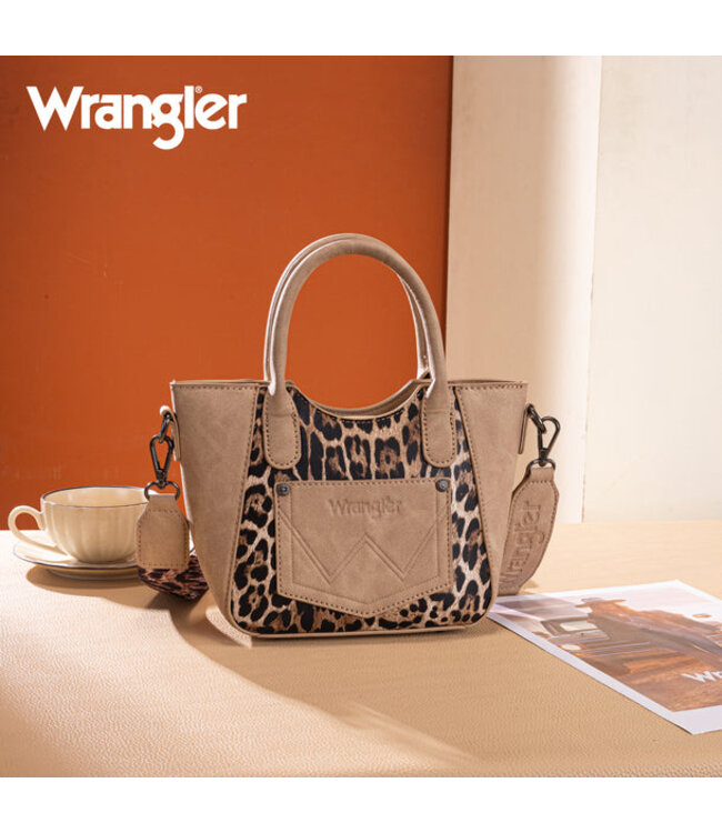 Wrangler Leopard Print Small Tote/Crossbody WG296-8015