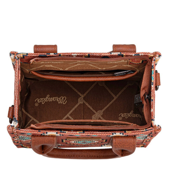 Wrangler Aztec Print Braided Detail Tote Bag WG261-8866