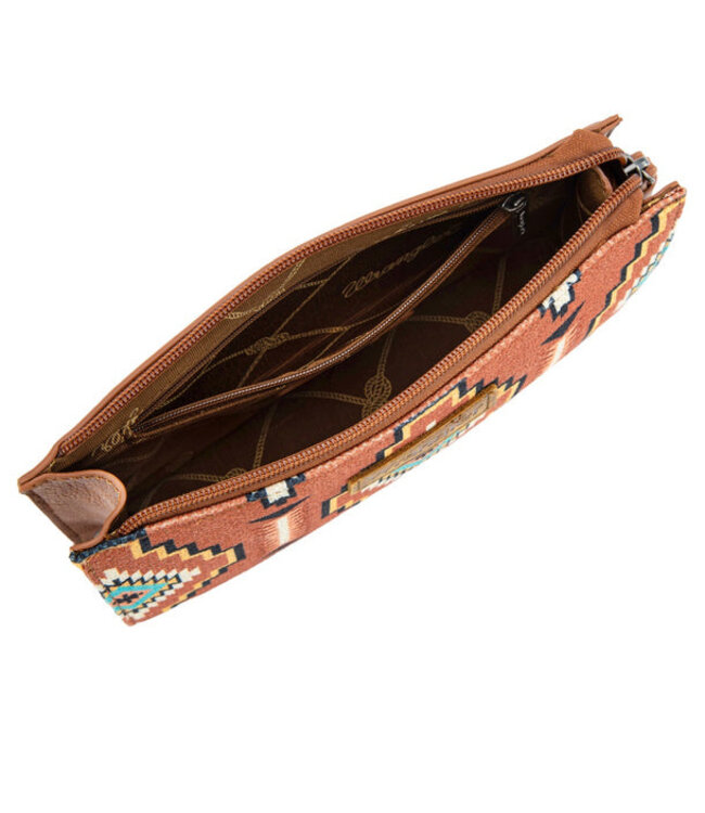 Wrangler Aztec Print Zip Around Wristlet/Wallet WG261-W075