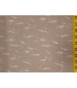 YD  Poly Linen Rib Knit Print Tan