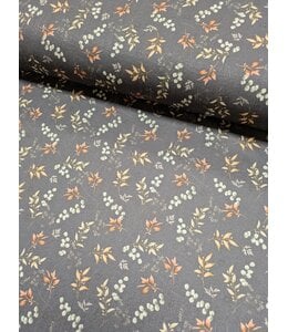 YD Poly Spandex Eggshell Knit Print Charcoal