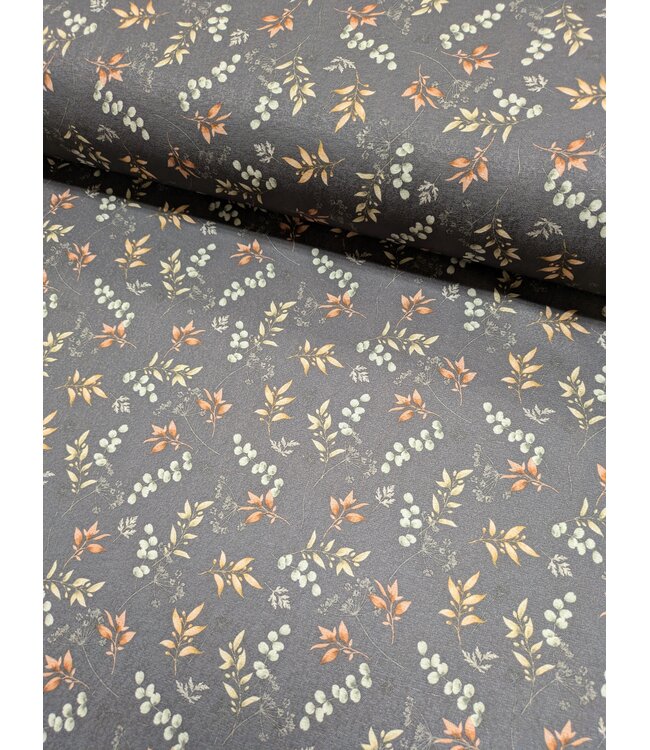YD Poly Spandex Eggshell Knit Print Charcoal