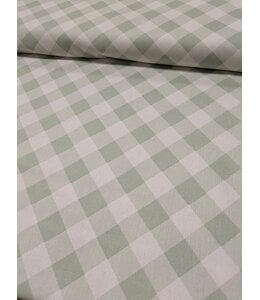 fabricmerchants YD  22-20137  70% Cotton, 30% Linen Print Sage Gingham