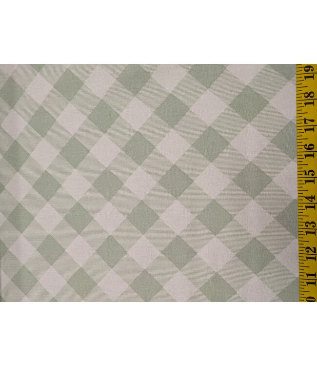fabricmerchants YD  22-20137  70% Cotton, 30% Linen Print Sage Gingham