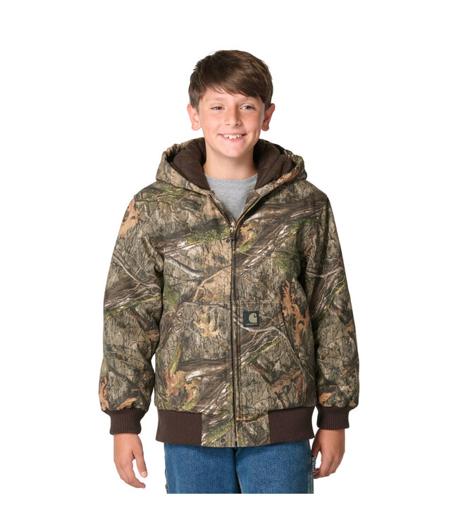 Carhartt Boy's Canvas Insulated Hooded Camo Active Jac CP8598