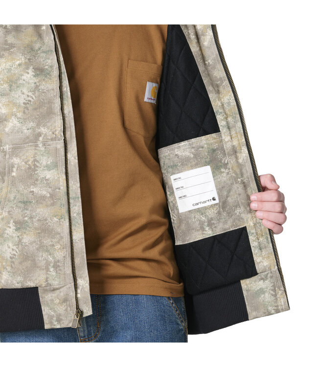 Carhartt Boy's Canvas Insulated Hooded Faded Camo Jacket CP8600