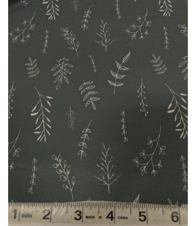 Mook Fabrics YD 144159 Pine Skin NFD Sprigs 10 DK Grey