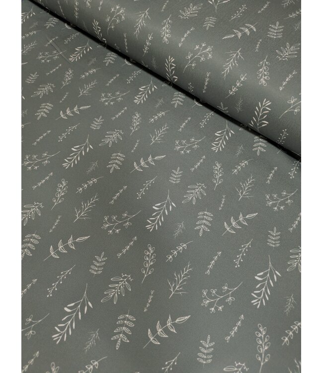 Mook Fabrics YD 144159 Pine Skin NFD Sprigs 10 DK Grey